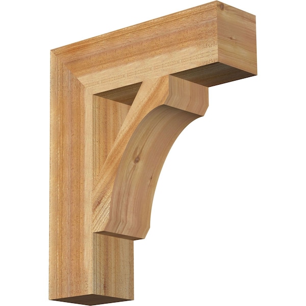 Ekena Millwork Legacy Block Rough Sawn Bracket, Western Red Cedar, 6"W x 22"D x 26"H BKT06X22X26LEC05RWR - main
